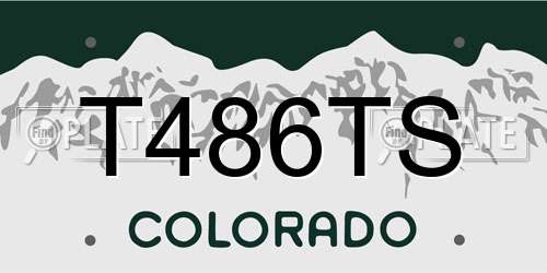 T486TS Colorado License Plate
