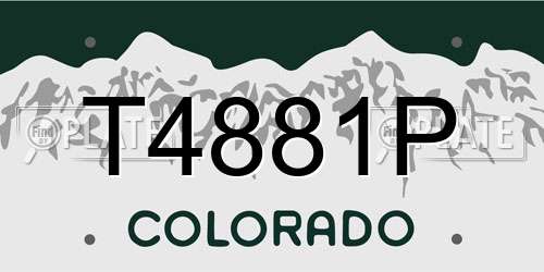 T4881P Colorado License Plate