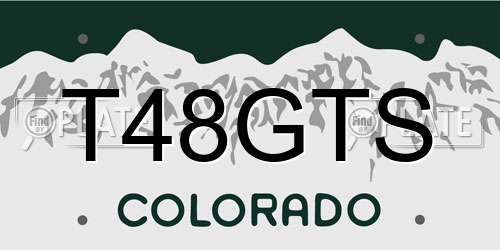 T48GTS Colorado License Plate