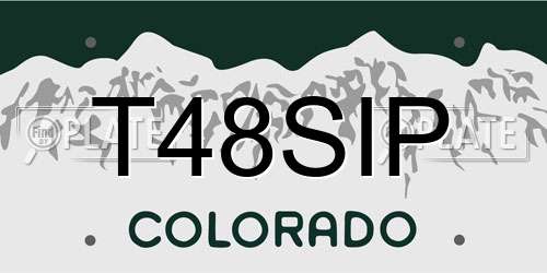 T48SIP Colorado License Plate