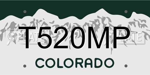 T520MP Colorado License Plate