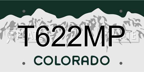 T622MP Colorado License Plate