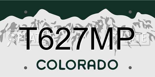 T627MP Colorado License Plate