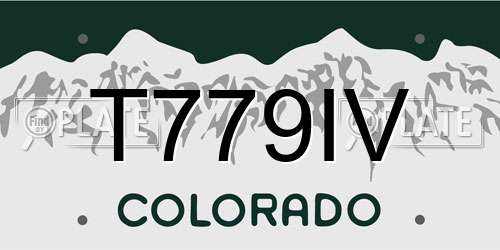 T779IV Colorado License Plate