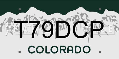 T79DCP Colorado License Plate