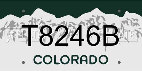 T8246B Colorado License Plate