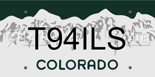 T94ILS Colorado License Plate