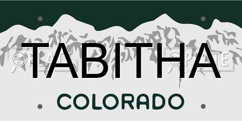 TABITHA Colorado License Plate