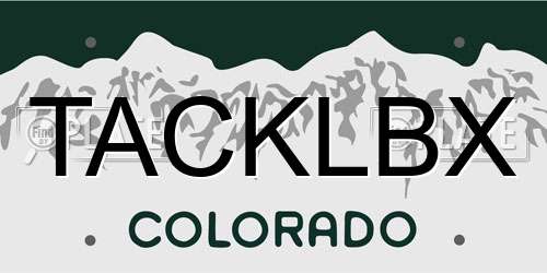 TACKLBX Colorado License Plate