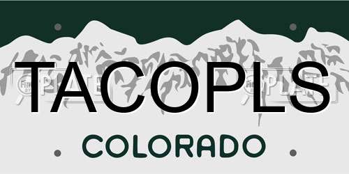 TACOPLS Colorado License Plate