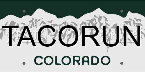 TACORUN Colorado License Plate