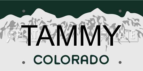 TAMMY Colorado License Plate