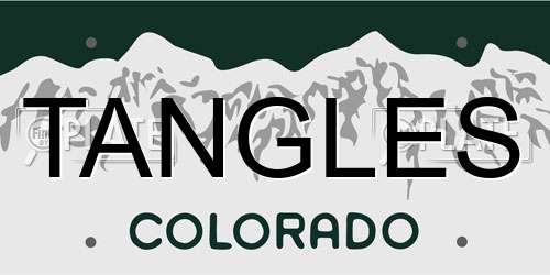 TANGLES Colorado License Plate