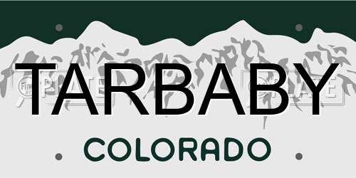 TARBABY Colorado License Plate