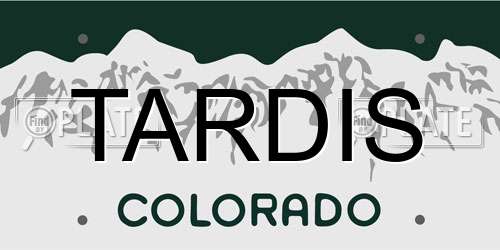 TARDIS Colorado License Plate