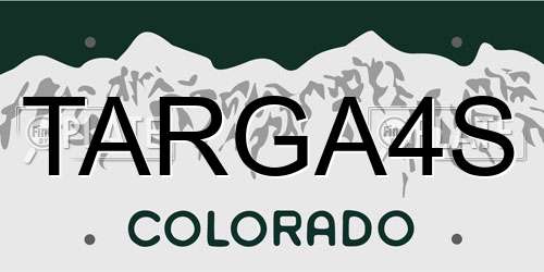 TARGA4S Colorado License Plate