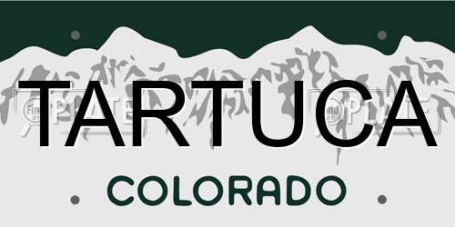 TARTUCA Colorado License Plate