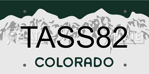 TASS82 Colorado License Plate