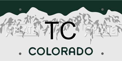TC Colorado License Plate
