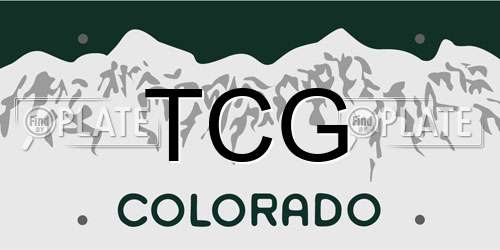 TCG Colorado License Plate