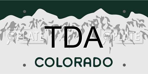 TDA Colorado License Plate