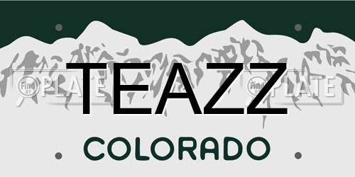 TEAZZ Colorado License Plate