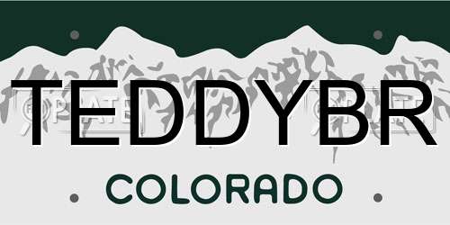 TEDDYBR Colorado License Plate