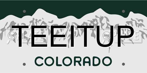 TEEITUP Colorado License Plate