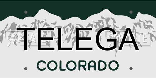 TELEGA Colorado License Plate