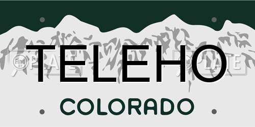 TELEHO Colorado License Plate