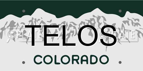 TELOS Colorado License Plate