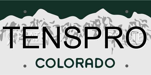 TENSPRO Colorado License Plate