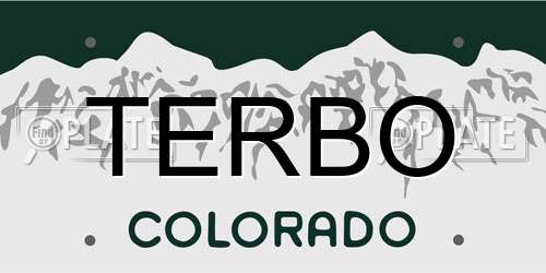 TERBO Colorado License Plate