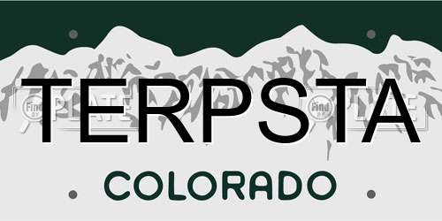 TERPSTA Colorado License Plate