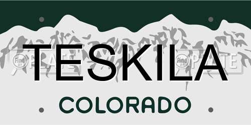 TESKILA Colorado License Plate