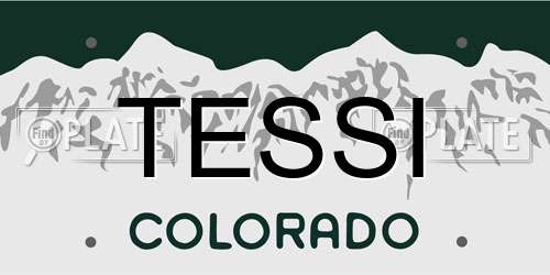 TESSI Colorado License Plate