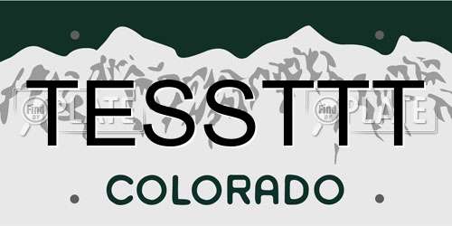 TESSTTT Colorado License Plate