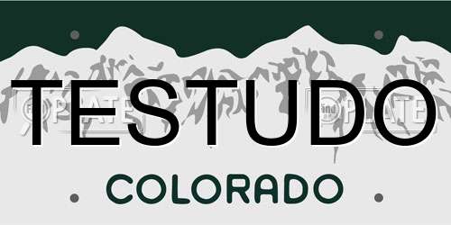 TESTUDO Colorado License Plate