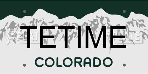TETIME Colorado License Plate