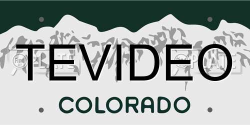 TEVIDEO Colorado License Plate