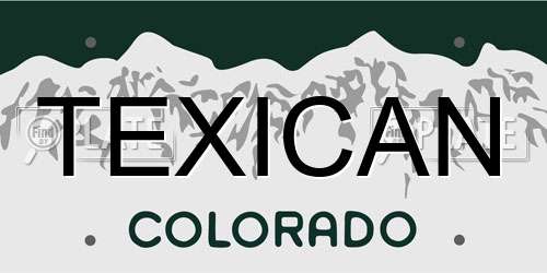 TEXICAN Colorado License Plate