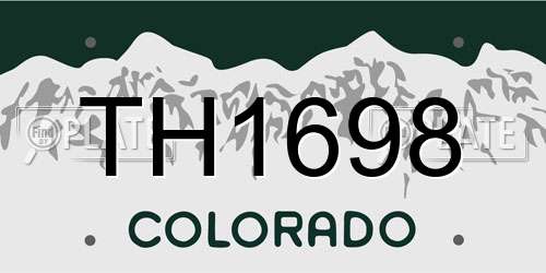 TH1698 Colorado License Plate