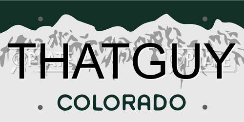 THATGUY Colorado License Plate