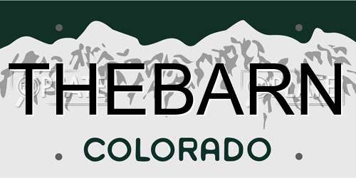 THEBARN Colorado License Plate
