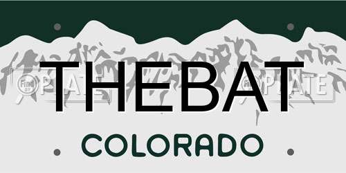 THEBAT Colorado License Plate
