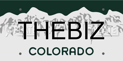 THEBIZ Colorado License Plate