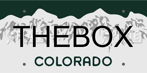 THEBOX Colorado License Plate