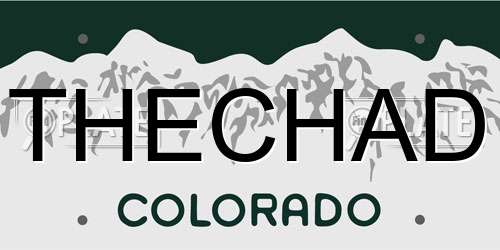 THECHAD Colorado License Plate