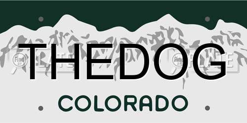 THEDOG Colorado License Plate