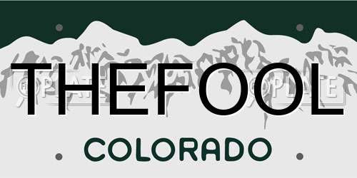 THEFOOL Colorado License Plate